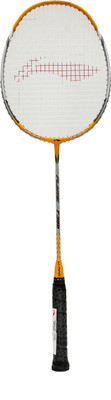 Li-Ning F380 Silver, Yellow Strung Badminton Racquet(S2, 83 g)