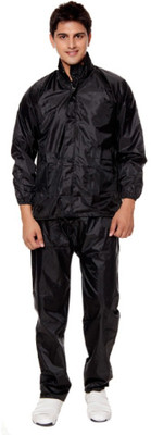 BVM Solid Men Raincoat, Black