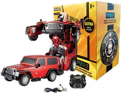 TurboZ R/C Changing Robot- Jeep TT665(Multicolor)