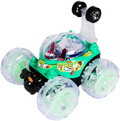 AR Enterprises Ben 10 Remote Control Rechargeable Stunt Car(Green)