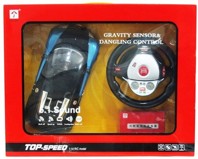 Wow Gravity Sensor Top Speed Car 1:14 R/C Scale Model(Blue, Black), Black;blue