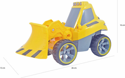 Babysid Collections Remote Control Road Construction Truck- Bulldozer - 26cm x 13cm x 16cm(Yellow)