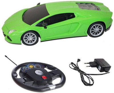 Variety Gift Centre Steering Wheel Controlled 1:16 Scale Rechargeable RC Lamborghini Aventador(Green)
