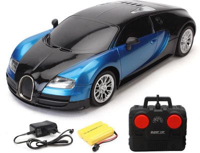 Flipzon Rc Bugatti Veyron 1:16 High Speed Rechargeable Toy Car (Blue)(Blue)