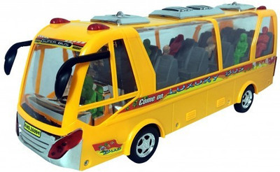 MERATOY.COM BATTERY OPERATED BUS WITH LIGHT(Multicolor)