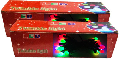 Gooddeals 138 inch Black, White Rice Lights(Pack of 2)