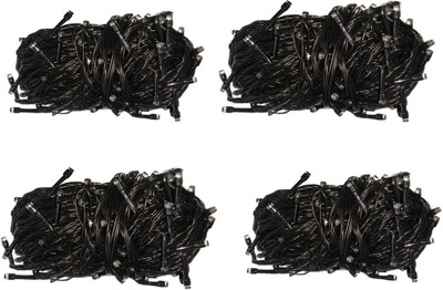 Golddust 156 inch Black Rice Lights(Pack of 4)