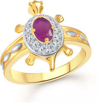 Vighnaharta Gemstone Ruby Tortoise Alloy Cubic Zirconia Gold-plated Plated Ring, Gold;purple
Vighnaharta Gemstone Ruby Tortoise Alloy Cubic Zirconia Gold-plated Plated Ring, Gold;purple