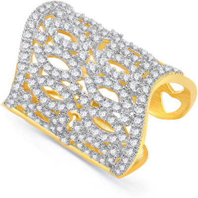 Sukkhi Alloy Gold-plated Plated Ring, Gold;white