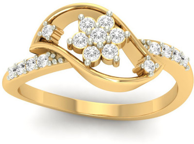 Jewels5 Exquisite Efflorescence 18kt Diamond Yellow Gold ring