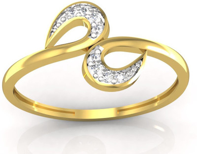 AG Jewellery Vidya Sterling Silver Diamond Ring, Yellow