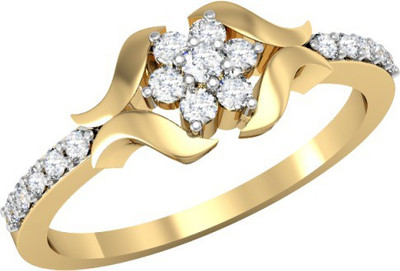 Vachya Glory 18kt Diamond Yellow Gold ring(Yellow Gold Plated)