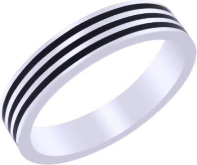 Elotic Silver Rhodium Plated Ring, White