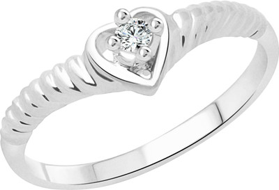 Vighnaharta Rope Style Heart Alloy Cubic Zirconia Gold-plated Plated Ring, Silver
Vighnaharta Rope Style Heart Alloy Cubic Zirconia Gold-plated Plated Ring, Silver