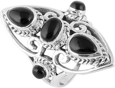 Jewels of Jaipur Silver Ring, Multicolor