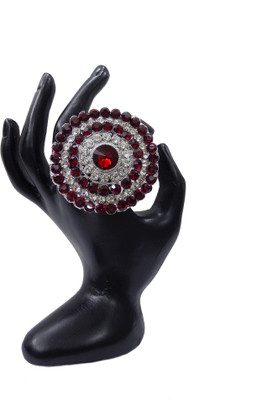 Shree Bhawani Art Jewellery Zinc Ring, Maroon