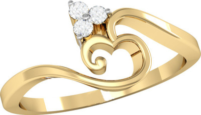 Vachya Glory 14kt Diamond Yellow Gold ring(Yellow Gold Plated)