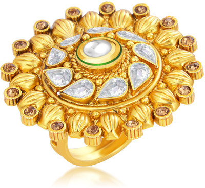 Sukkhi Modern Designer Traditional Cocktail Gold Plated American Diamond Alloy Gold-plated Plated Ring
Sukkhi Modern Designer Traditional Cocktail Gold Plated American Diamond Alloy Gold-plated Plated Ring