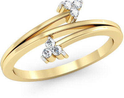 Vachya Glory 18kt Diamond Yellow Gold ring(Yellow Gold Plated)