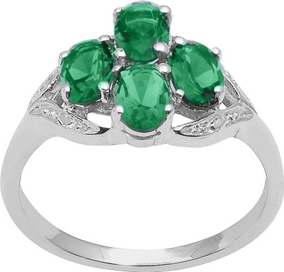 Shine Jewel Party Wear Sterling Silver Cubic Zirconia Rhodium Plated Ring, Green;white
Shine Jewel Party Wear Sterling Silver Cubic Zirconia Rhodium Plated Ring, Green;white