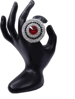 Shree Bhawani Art Jewellery Zinc Ring, Maroon;green