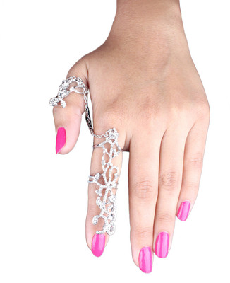 Fasherati Double Full Finger Knuckle Armor Punk Rock Gothic Alloy Crystal Ring, White;silver
Fasherati Double Full Finger Knuckle Armor Punk Rock Gothic Alloy Crystal Ring, White;silver
