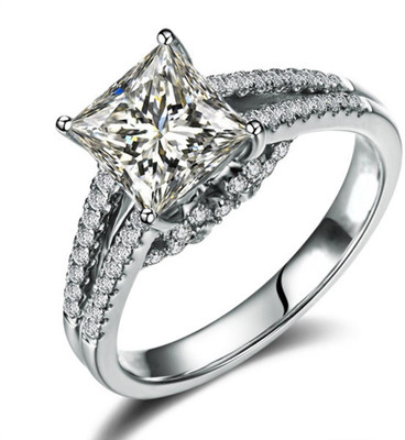 Kiara Jewellery Sneha Sterling Silver Ring, White