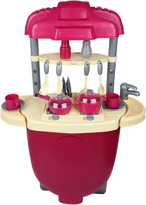 Darling Toys Cooking Kitchen Set With Wheel Carry Case