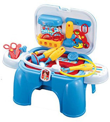 Play Max Childrens Toy, Pretend Play Doctors Set In Sturdy Stool/Carry Case
