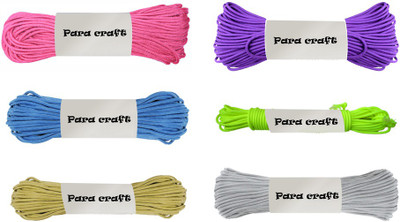 Paracraft 50ft 550 Paracord Parachute Survival Cord G2 (Pack of 6) Multicolor(Length: 15 m, Diameter: 4 mm)
Paracraft 50ft 550 Paracord Parachute Survival Cord G2 (Pack of 6) Multicolor(Length: 15 m, Diameter: 4 mm)