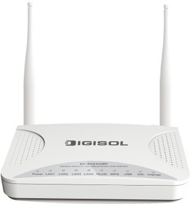 Digisol DG-BG4300NU Wireless ADSL 2/2+ Broadband Routerwith USB Port Router(White)
Digisol DG-BG4300NU Wireless ADSL 2/2+ Broadband Routerwith USB Port Router(White)