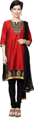 Trishaa by Pantaloons Printed Kurta & Leggings(Stitched, Red