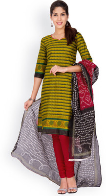 EthnicQueen Cotton Geometric Print, Floral Print Dress/Top Material(Un-stitched), Green
EthnicQueen Cotton Geometric Print, Floral Print Dress/Top Material(Un-stitched), Green