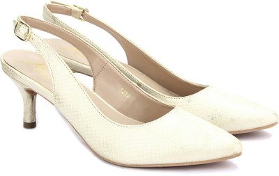 Miss CL By Carlton London Women Grey Heels