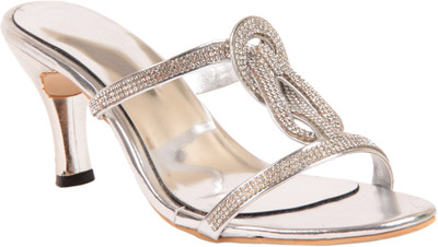 Adorn Women Silver Heels