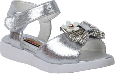Foot Candy Girls Sports Sandals(Silver