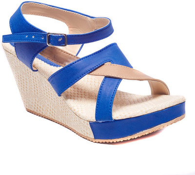Dolphin Miles Women Blue Wedges