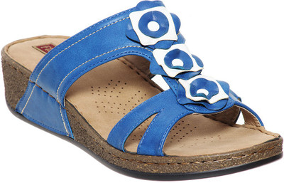 Flat n Heels Women Blue Wedges