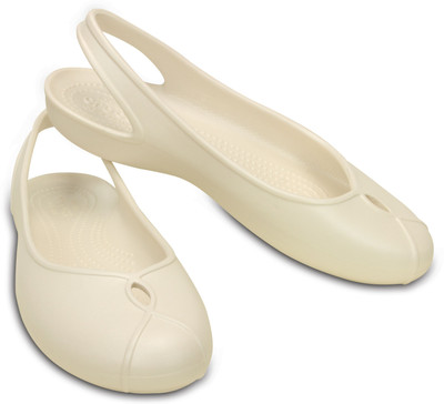 Crocs Women Off white Flats