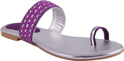 Adorn Women Purple Flats