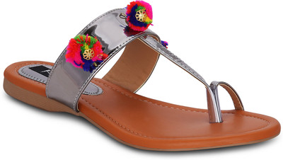 Kielz Women Silver Flats