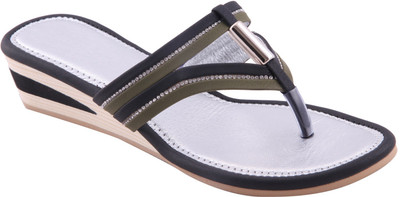 Adorn Women Black Wedges