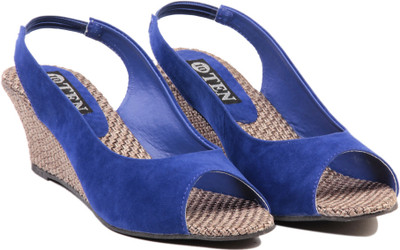 TEN Women Blue Wedges