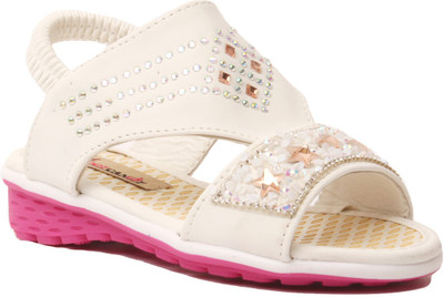 Foot Candy Girls Sports Sandals(White