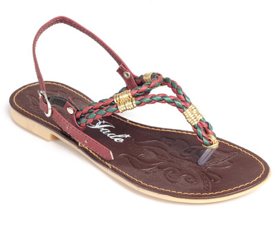 Jade Women Maroon Flats