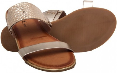 Estatos Women Silver Flats