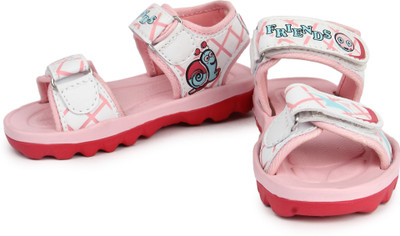 Kidsfly Boys & Girls Sports Sandals, White/pink
