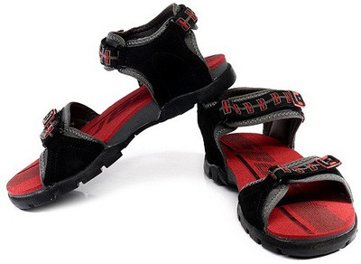 Sparx Men Black Red Sandals