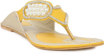 Star Style Women Yellow Flats