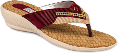 Pipilika Women Maroon Wedges